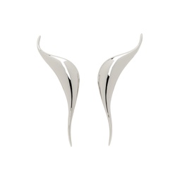 Silver Distorted Earrings 232345M144001