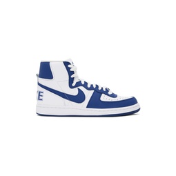 Blue   White Nike Edition Terminator High Sneakers 232347F127001