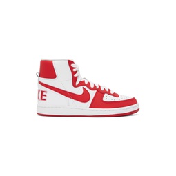 Red   White Nike Edition Terminator High Sneakers 232347F127002