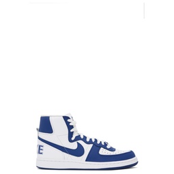 Blue   White Nike Edition Terminator High Sneakers 232347M236001