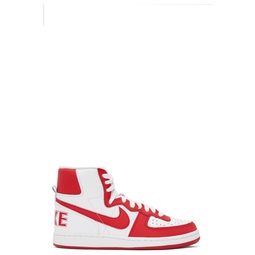 Red   White Nike Edition Terminator High Sneakers 232347M236002