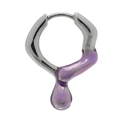 Silver   Purple Mira Hoop Single Earring 232353F022035