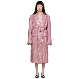 Pink Lacquered Coat 232358F059017