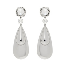 Silver Crystal Teardrop Earrings 232372F022001