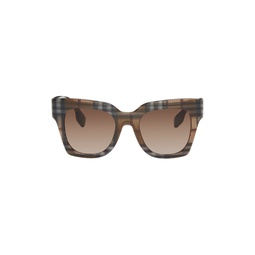 Brown Check Sunglasses 232376F005045