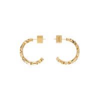 Gold Logo Hoop Earrings 232376F022002