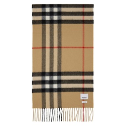 Beige The  Check Scarf 232376F028011
