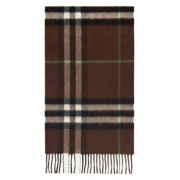 Brown Check Scarf 232376F028037