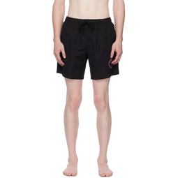 Black Printed Swim Shorts 232376M208001