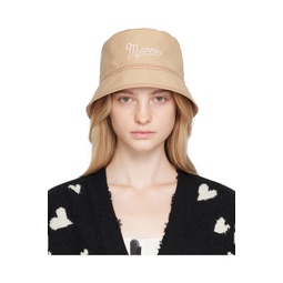 Tan Embroidered Bucket Hat 232379F015013