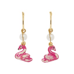 Gold Swan Earrings 232379F022012