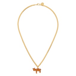 Gold Tiger Charm Necklace 232379F023026