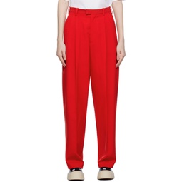 Red Tailored Trousers 232379F087007