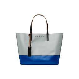 Gray   Blue Tribeca East West Tote 232379M172036