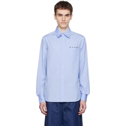 Blue Printed Shirt 232379M192022