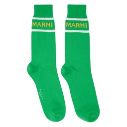 Green Logo Socks 232379M220008