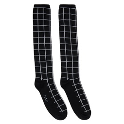Black Check Socks 232379M220015