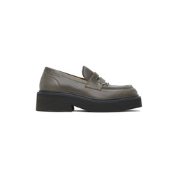 Gray Piercing Loafers 232379M231017