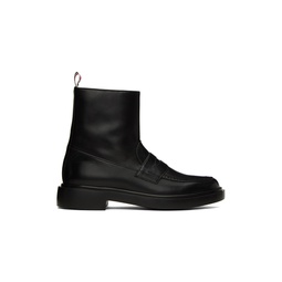 Black Penny Loafer Boots 232381F113000