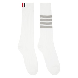 White 4 Bar Socks 232381M220010