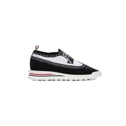 Black   White Trompe Lœil Longwing Sneakers 232381M225000