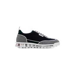 Navy   Gray Tech Runner Sneakers 232381M237008
