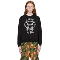 Black  Paris Elephant Varsity Jungle Sweatshirt 232387F098006