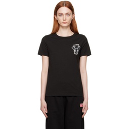 Black  Paris Varsity Jungle T Shirt 232387F110007