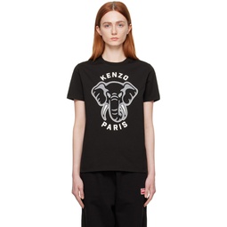 Black  Paris Varsity Jungle T Shirt 232387F110011