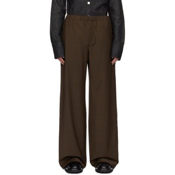 Brown Boxer Trousers 232388M191000