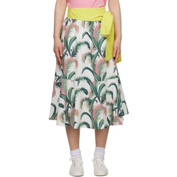 Multicolor Hotel Olympia Edition Palm Frond Midi Skirt 232389F092000