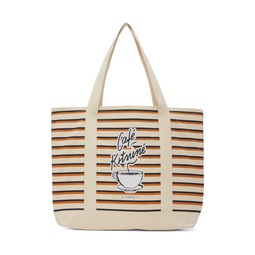 Off White Coffee Cup Tote 232389M172011