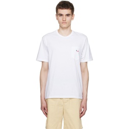 White Tricolor Fox T Shirt 232389M213027