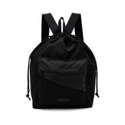Black Slant Backpack 232401M166042