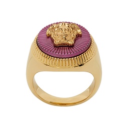 Gold   Pink Medusa Ring 232404F024004
