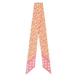 Pink Logo Neck Bow Scarf 232404F029000