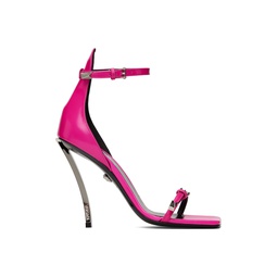 Pink Pin Point Heeled Sandals 232404F125006