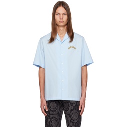 Blue Embroidered Shirt 232404M192002
