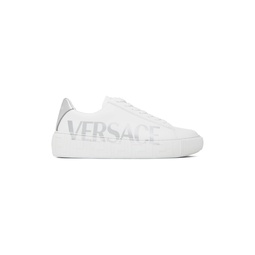 White   Silver Greca Sneakers 232404M237013