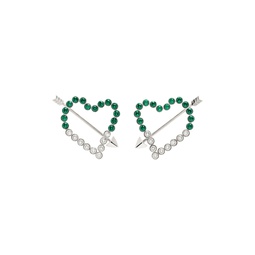 Silver   Green Cupido Earrings 232413F022005