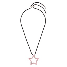 SSENSE Exclusive Black   Pink Star Necklace 232413F023004