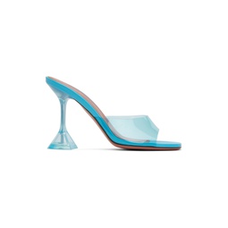 Blue Lupita Glass 95 Slipper Heeled Sandals 232415F125027