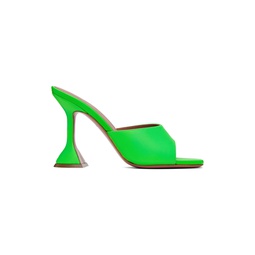 Green Lupita Slipper Heeled Sandals 232415F125031