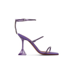 Purple Gilda Glass Heeled Sandals 232415F125054
