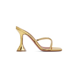 Gold Henson Cross Slipper Heeled Sandals 232415F125059