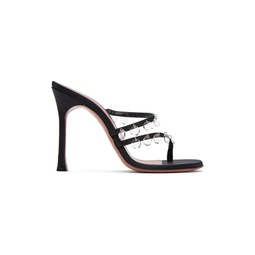 Black Tina Slipper Heeled Sandals 232415F125079