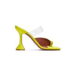 Yellow Paloma Crystal Slipper Heeled Sandals 232415F125085