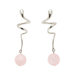 Silver   Pink Martini Earrings 232416F022020