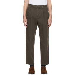 Gray Pleated Trousers 232422M191009