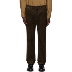 Brown Five Pocket Trousers 232435M191008